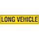 LONG VEHICLE Hinged 1200 x 300mm Class 2 Reflective Sign - Aluminium Plate